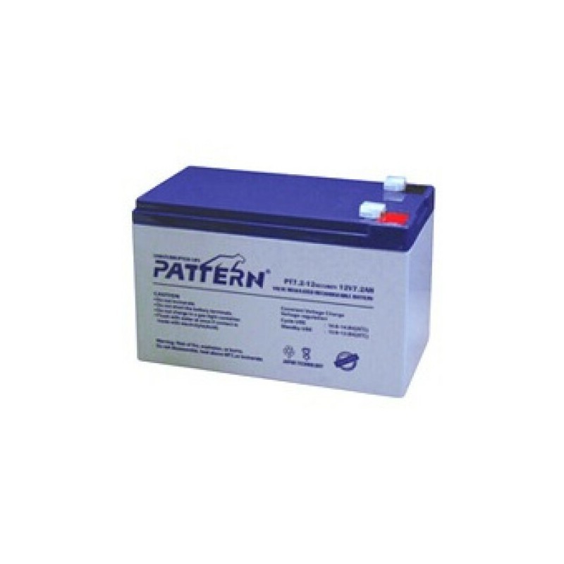 ΜΠΑΤΑΡΙΑ ΜΟΛΥΒΔΟΥ ΚΛΕΙΣΤΟΥ ΤΥΠΟΥ 12V/7.2Ah SEC(4.8mm) PT7.2-12 PTN - Security