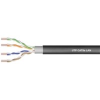 ΚΑΛΩΔΙΟ LAN CAT5e UTP 4P SOLID PET (PVC+PE) CCC ΜΑΥΡΟ 305m LSN