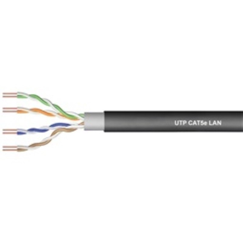 ΚΑΛΩΔΙΟ LAN CAT5e UTP 4P SOLID PET (PVC+PE) CCC ΜΑΥΡΟ 305m LSN