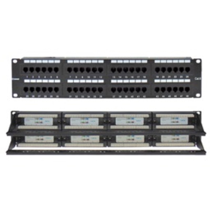 PATCH PANEL CAT6 UTP 48P 19" 2U ΜΕ ΟΔΗΓΟ ΚΑΛΩΔΙΩΝ SAFEWELL