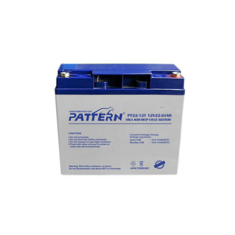 Μπαταρία Μολύβδου Βαθιάς Εκφόρτισης 12V/22-24Ah PT22-24/12-T PTN