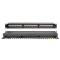 PATCH PANEL CAT6 STP 24P 19" 1U ΜΕ ΟΔΗΓΟ ΚΑΛΩΔΙΩΝ SUT