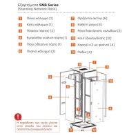 RACK ΕΠΙΔΑΠΕΔΙΟ ΔΙΠΛΟ 32U Π60/Β60/Υ161 SNB6632 SAFEWELL