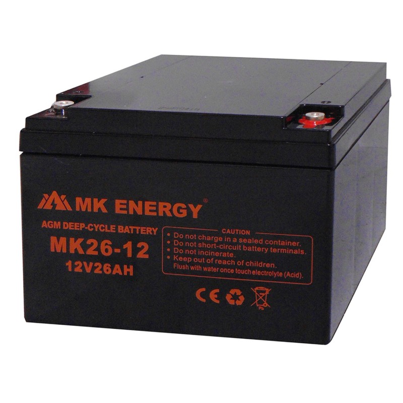 ΜΠΑΤΑΡΙΑ ΜΟΛΥΒΔΟΥ ΒΑΘΙΑΣ ΕΚΦΟΡΤΙΣΗΣ 12V/26Ah MK26-12 MKE ΜΠΑΤΑΡΙΑ ΜΟΛΥΒΔΟΥ ΒΑΘΙΑΣ ΕΚΦΟΡΤΙΣΗΣ 12V/26Ah MK26-12 MKE
