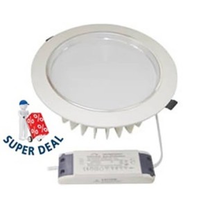 ΦΩΤΙΣΤΙΚΟ LED DOWNLIGHT ΧΩΝΕΥΤΟ ΣΤΡΟΓΓΥΛΟ Φ230 28W 2100LM 3000K HNS