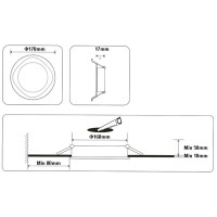 ΦΩΤΙΣΤΙΚΟ LED DOWNLIGHT ΧΩΝΕΥΤΟ ΣΤΡΟΓΓΥΛΟ Φ170 12W 800LM 4500K RLX