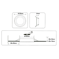 ΦΩΤΙΣΤΙΚΟ LED DOWNLIGHT ΧΩΝΕΥΤΟ ΣΤΡΟΓΓΥΛΟ Φ170 12W 960LM 6500K WELLMAX