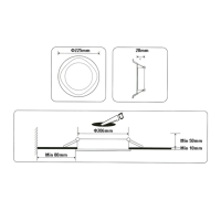 ΦΩΤΙΣΤΙΚΟ LED DOWNLIGHT ΧΩΝΕΥΤΟ ΣΤΡΟΓΓΥΛΟ Φ225 18W 1820LM 4000K WELLMAX
