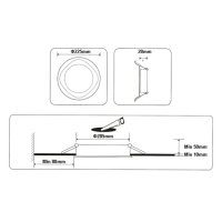 ΦΩΤΙΣΤΙΚΟ LED DOWNLIGHT ΧΩΝΕΥΤΟ ΣΤΡΟΓΓΥΛΟ Φ225 24W 1920LM 6500K WELLMAX