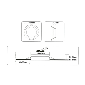 ΦΩΤΙΣΤΙΚΟ LED ΣΠΟΤ ΚΙΝΗΤΟ 360° Φ90 7W 595LM 4000K 38° CW EAGLE EYE WELLMAX