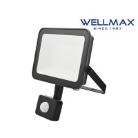 ΠΡΟΒΟΛΕΑΣ LED 100W 220-240VAC 10000LM 6500K DAY LIGHT ΜΕ ΑΙΣΘΗΤΗΡΑ WELLMAX