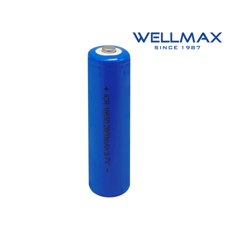ΜΠΑΤΑΡΙΑ ΛΙΘΙΟΥ 18650 3.7V 2600mAh WELLMAX