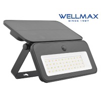 ΠΡΟΒΟΛΕΑΣ LED 8W 3.7V/2.6Ah 3000K/4000K/6500K ΜΕ SOLAR PANEL ΚΑΙ ΑΝΙΧΝΕΥΤΗ ΚΙΝΗΣΗΣ IP65 WELLMAX