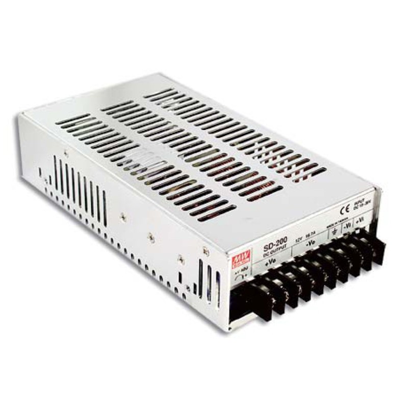 CONVERTER DC/DC 201.6W/72-144V/24V/8.4A SD-200D-24 MEAN WELL