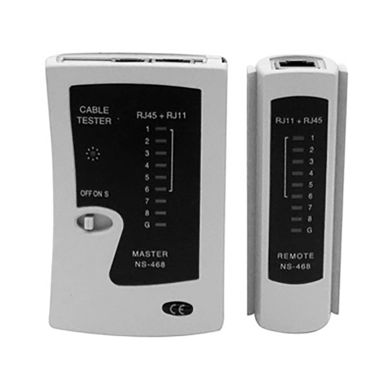 TESTER ΚΑΛΩΔΙΩΝ LAN ΤΗΛΕΦΩΝΙΚΩΝ ΔΙΠΛΟΥ DISPLAY RJ11-RJ45 SY-468 SAFEWELL