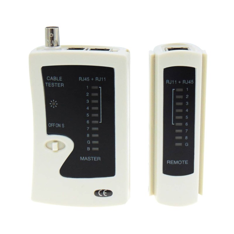 TESTER ΚΑΛΩΔΙΩΝ LAN ΤΗΛΕΦΩΝΙΚΩΝ ΟΜΟΑΞΟΝΙΚΩΝ ΔΙΠΛΟΥ DISPLAY 12-25-054 COMP