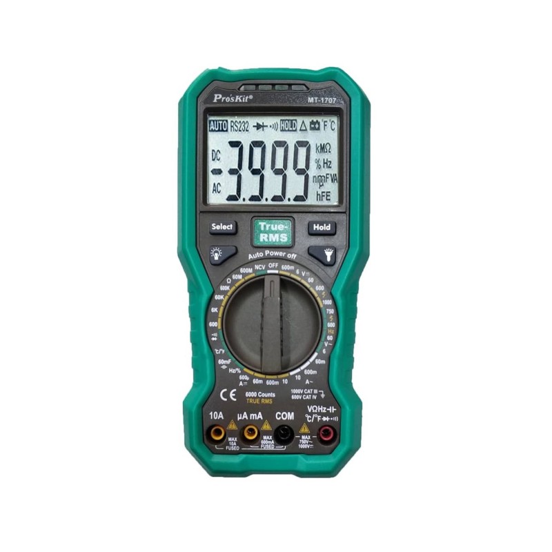 ΠΟΛΥΜΕΤΡΟ ΨΗΦΙΑΚΟ ΠΛΗΡΕΣ + TRUE RMS + ΘΕΡΜΟΚΡΑΣΙΑ + ΑΝΕΠΑΦΗ ΑΝΙΧΝΕΥΣΗ MT-1707 S/PRO'SKIT