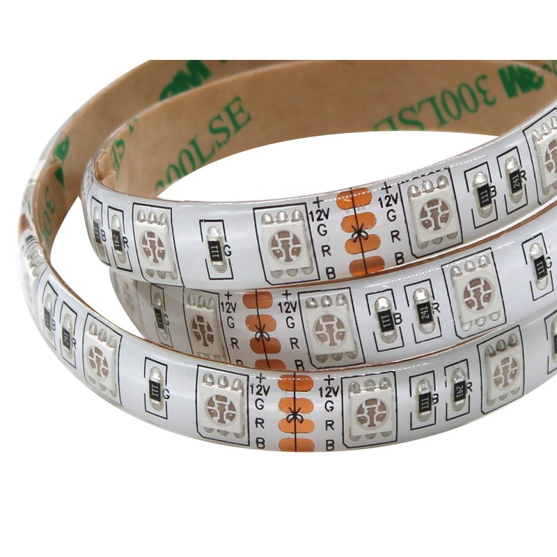 ΤΑΙΝΙΑ LED 12V/14.4W ΕΞΩΤΕΡΙΚΟΥ ΧΩΡΟΥ IP65 60L 5050 RGB ΣΙΛΙΚΟΝΗΣ ILL