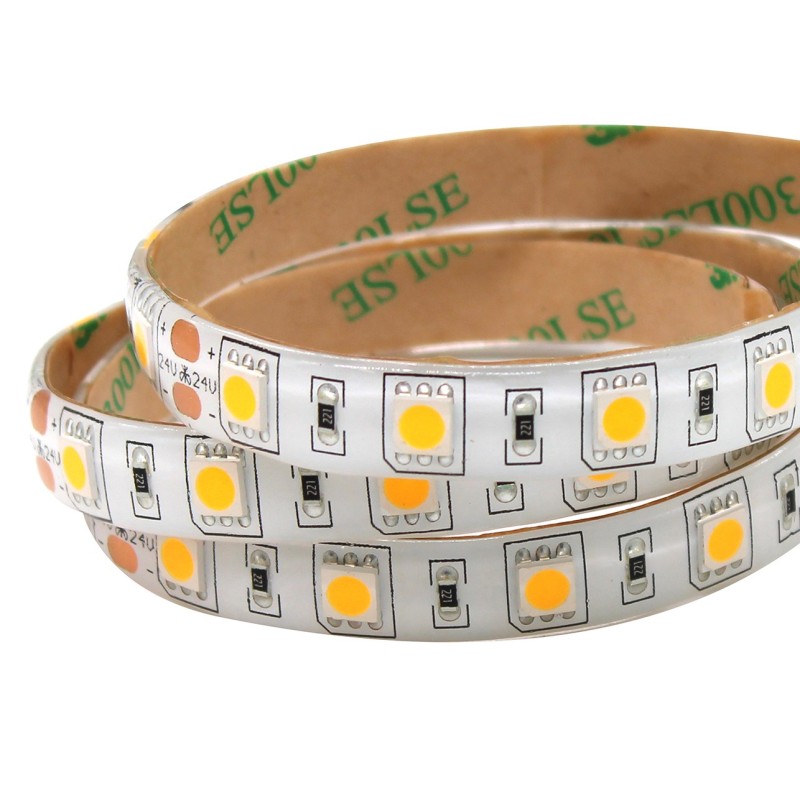 ΤΑΙΝΙΑ LED 24V/14.4W ΕΞΩΤΕΡΙΚΟΥ ΧΩΡΟΥ IP65 60L 5050 3000K ΣΙΛΙΚΟΝΗΣ ILL