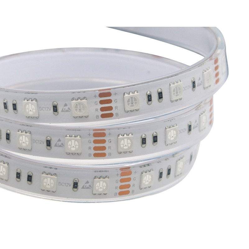 ΤΑΙΝΙΑ LED 12V/14.4W ΕΞΩΤΕΡΙΚΟΥ ΧΩΡΟΥ IP68 60L 5050 RGB ΣΙΛΙΚΟΝΗΣ HEN