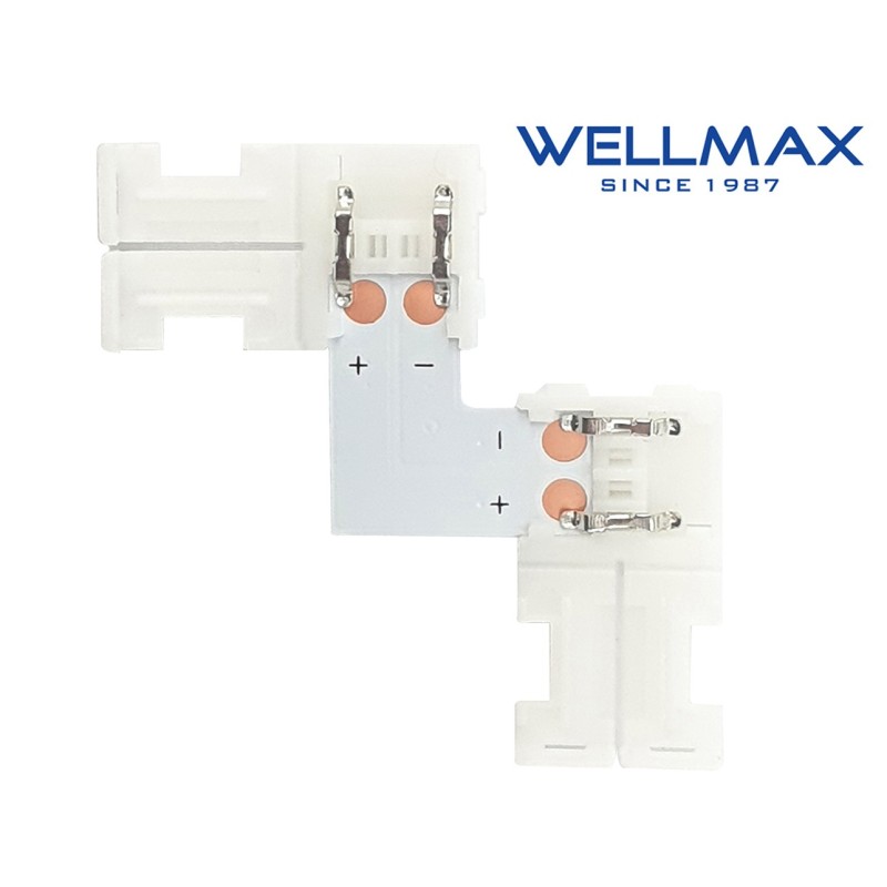 ΣΥΝΔΕΣΜΟΣ ΓΩΝΙΑ 90° ΤΑΙΝΙΑΣ LED 10mm WELLMAX