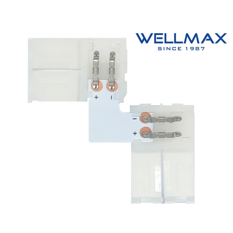 ΣΥΝΔΕΣΜΟΣ ΓΩΝΙΑ 90° ΤΑΙΝΙΑΣ LED 8mm WELLMAX