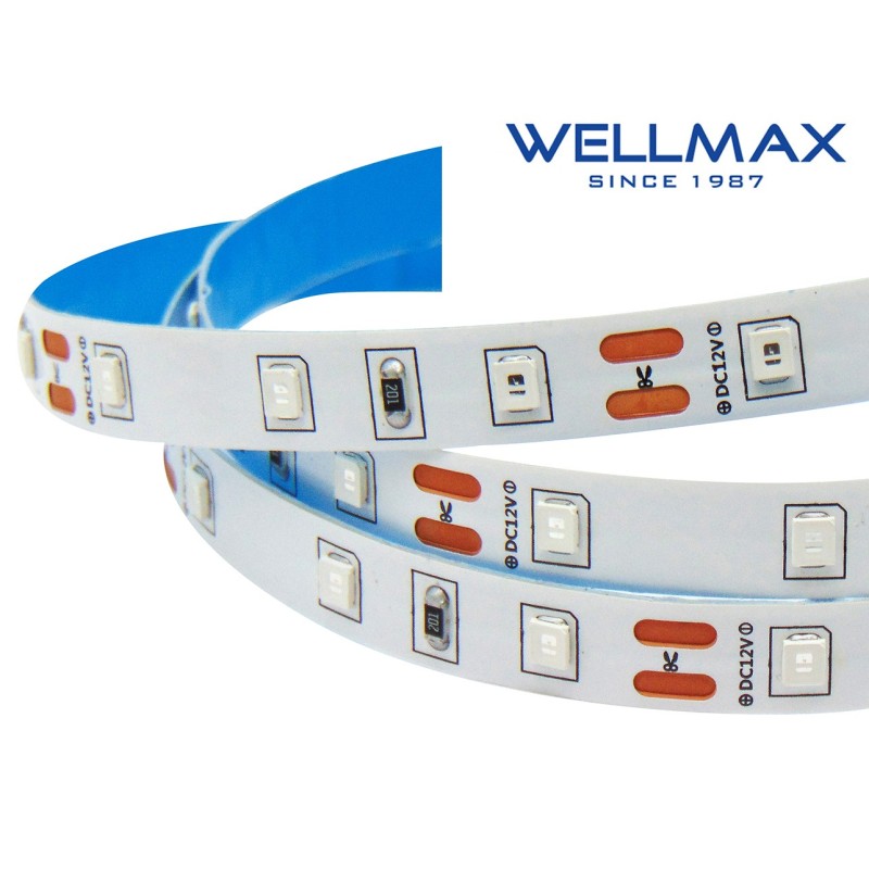 ΤΑΙΝΙΑ LED 12V/5W ΕΣΩΤΕΡΙΚΟΥ ΧΩΡΟΥ IP20 60L 2835 ΜΠΛΕWELLMAX