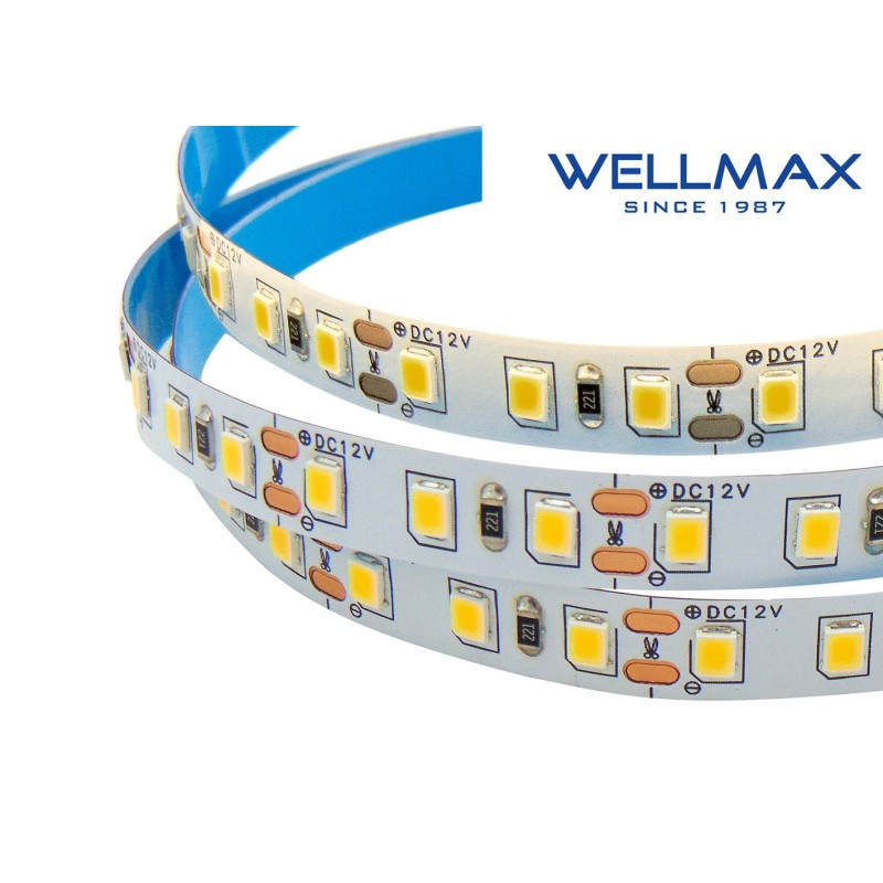 ΤΑΙΝΙΑ LED 12V/8W ΕΣΩΤΕΡΙΚΟΥ ΧΩΡΟΥ IP20 120L 2835 6500K WELLMAX