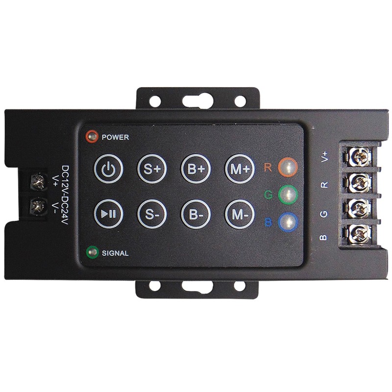 CONTROLLER ΤΑΙΝΙΑΣ LED 12V/24V 12A ΑΣΥΡΜΑΤΟ 8 ΕΠΙΛΟΓΩΝ ILL