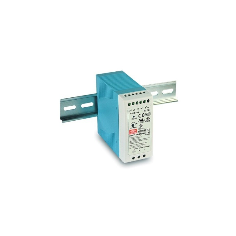 Τροφοδοτικό Ράγας 40W/5V/6A MINI MDR40-5 Mean Well