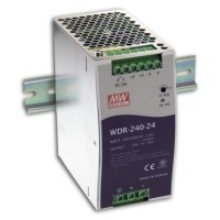 Τροφοδοτικό Ράγας 240W/24V/10A Slim Wide Input WDR240-24 Mean Well