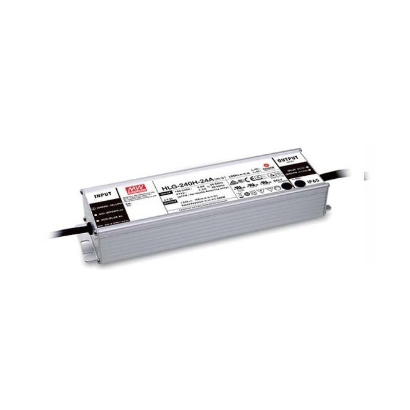 Τροφοδοτικό LED 192W/12V/16A IP67 Dimmable HLG240H-12B Mean Well