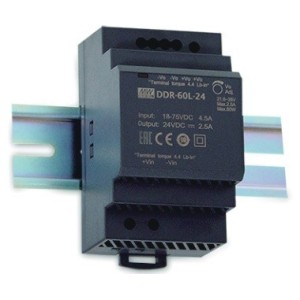 Converter DC/DC Ράγας 60W/9-36V/24V 2.5A DDR60G-24 Mean Well