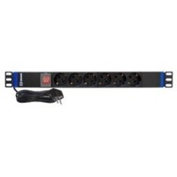Rack Πολύπριζο 19" 1U 6Θ Αλουμινίου 16A SW-1U6GKA Safewell